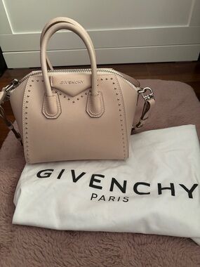 Givenchy Small Studded Leather Satchel in Blush